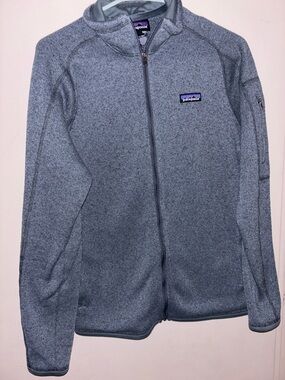Patagonia Heathered Steel Blue Full-Zip Fleece Jacket